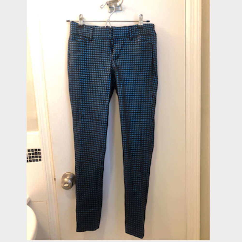 Old Navy Blue and Black Checkered Pants